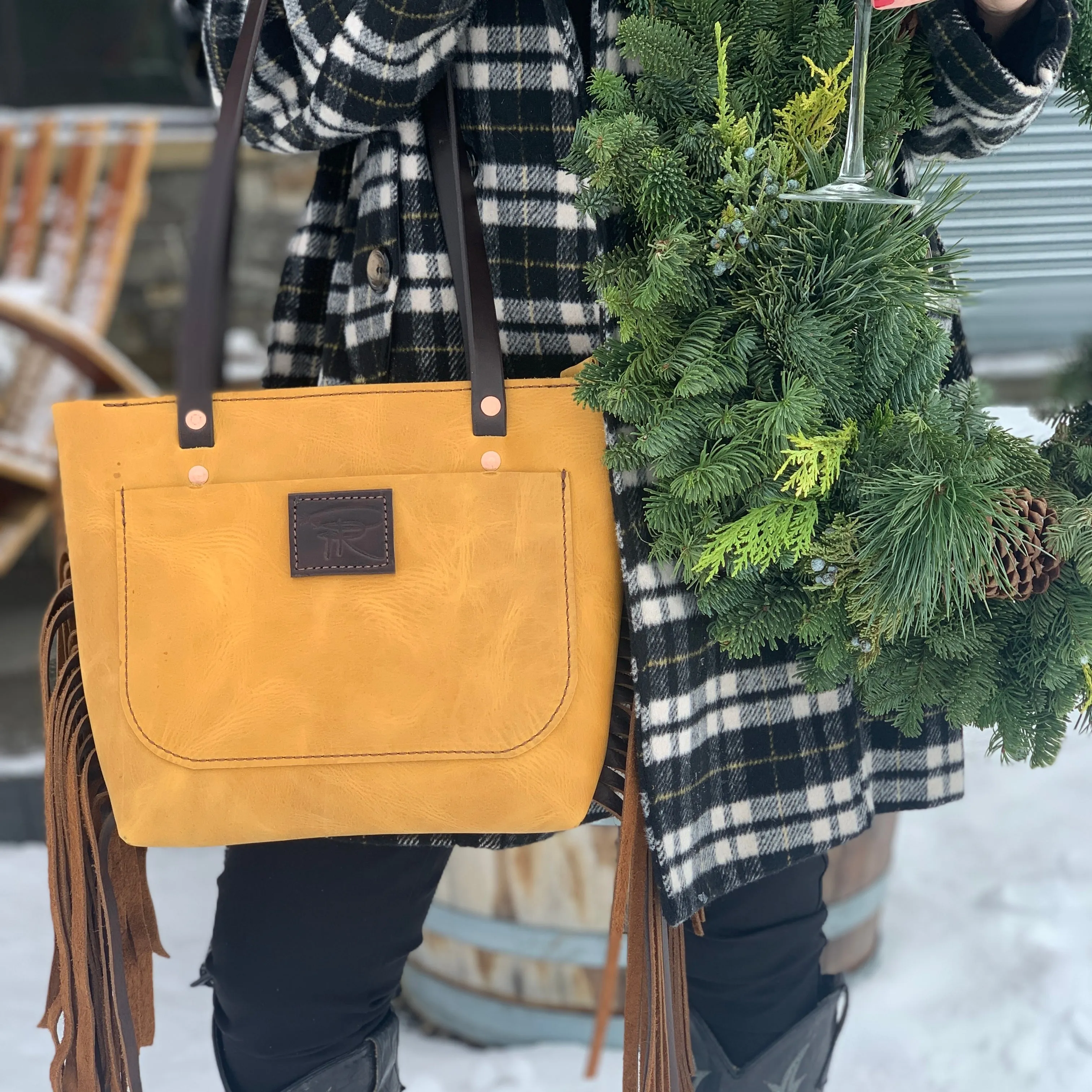 Yellowstone Ranch Leather Purse Tote by Panhandle Red Leather Company