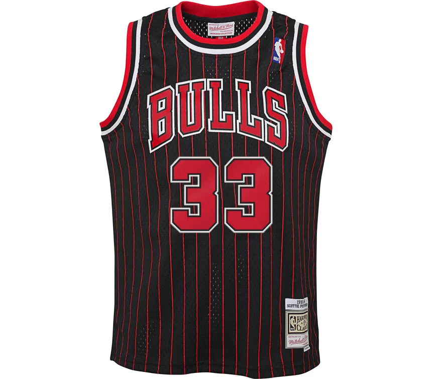 Youth Chicago Bulls Scottie Pippen Mitchell & Ness Black 1995-96 Hardwood Classics Swingman Jersey