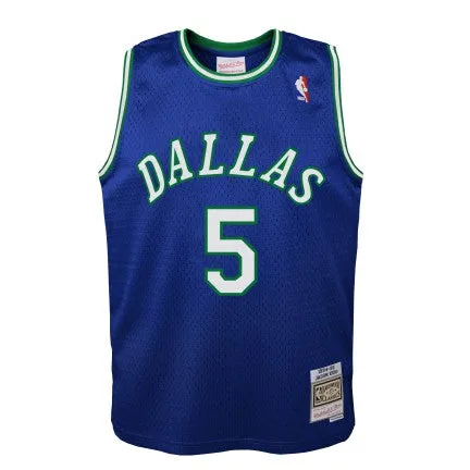 Youth Jason Kidd Dallas Mavericks Mitchell & Ness Blue 1994-95 Hardwood Classics Swingman Jersey