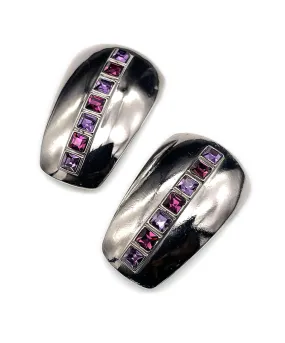 【ドイツ買付】ヴィンテージ SEIBOTH パープル ビジュー イヤリング/Vintage SEIBOTH Purple Bijou Clip On Earrings