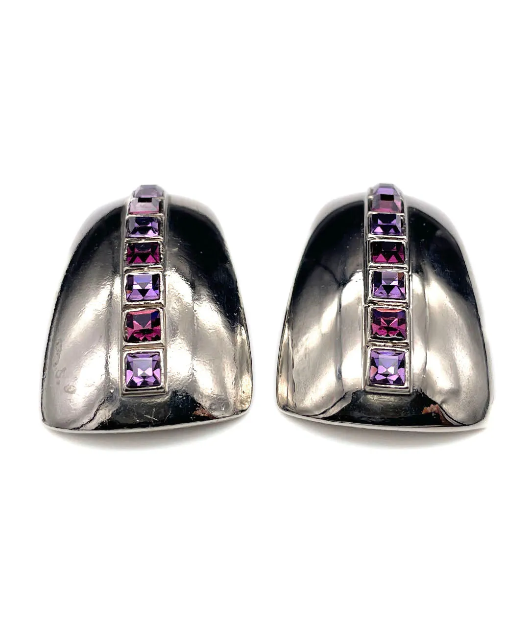 【ドイツ買付】ヴィンテージ SEIBOTH パープル ビジュー イヤリング/Vintage SEIBOTH Purple Bijou Clip On Earrings